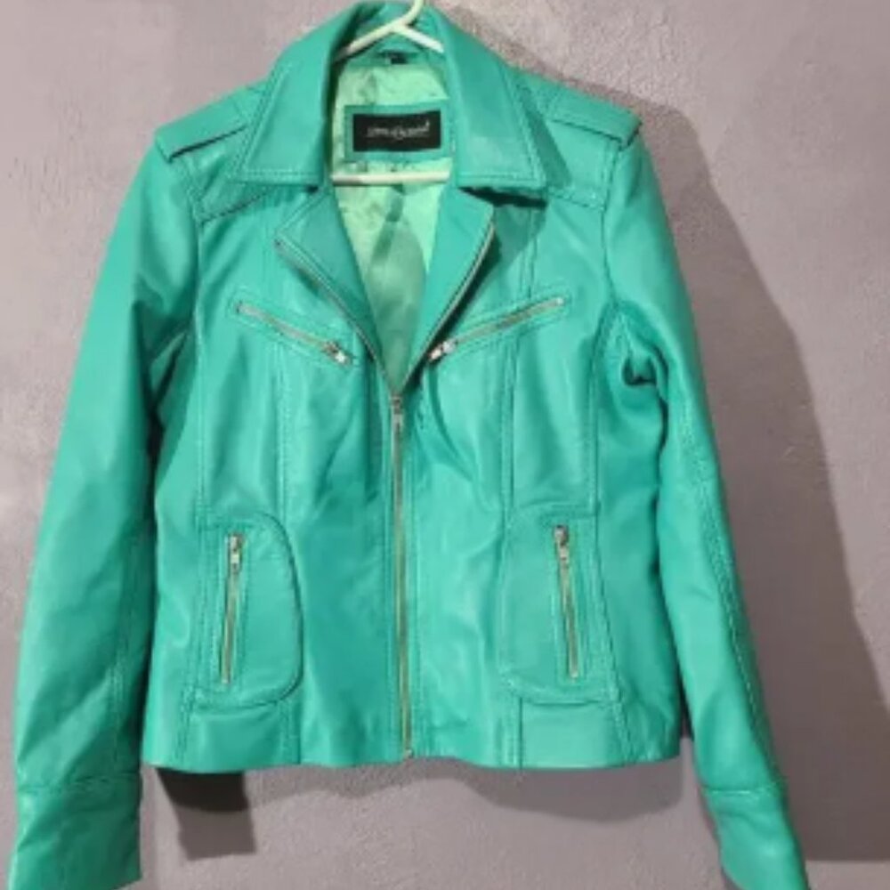 Women's Carrie Hoxton Leather Jacket 100%‎ Lambskin Casual Fashion Motorcycle XL